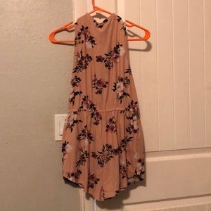 Pink Flower Romper